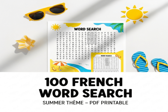 100 French Word Search Puzzles - Summer: A Fun and Educational Resource for Language Learners