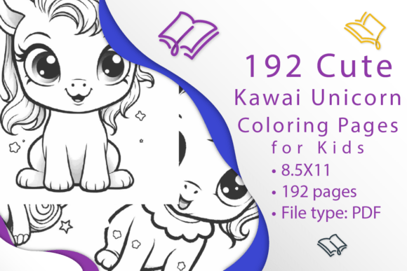 192 Cute Kawaii Unicorn Coloring Pages