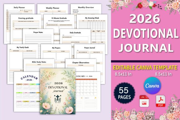 2026 Devotional Journal – A Year of Faith, Reflection, and Growth