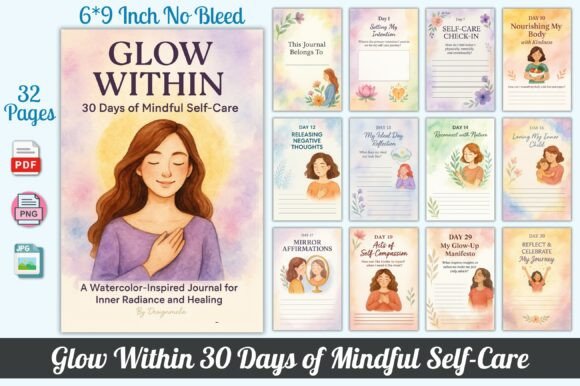 30 Days of Mindful Self-Care Journal: A Guide to Reconnecting and Radiating From Within