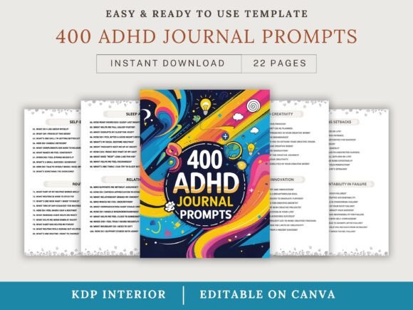 400 ADHD Journal Prompts: A Tool for Growth and Clarity