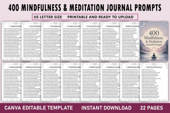 400 Mindfulness Meditation Journal Prompts for Deeper Reflection