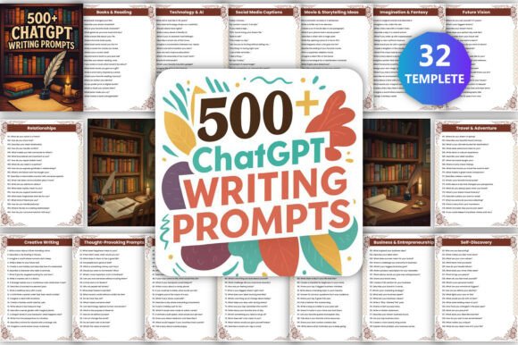 β¨ 500 ChatGPT Writing Prompts β¨ Canva and β¨ 500 ChatGPT Writing Prompts β¨ Unlock Limitless Creativity