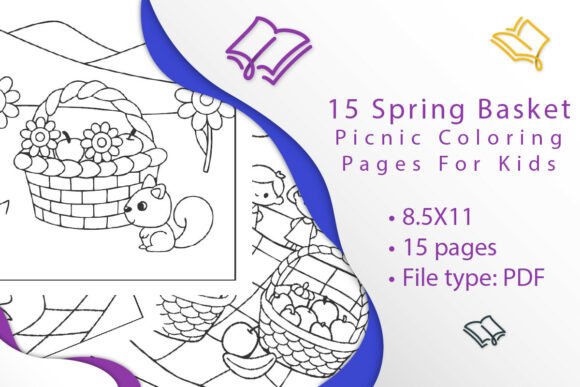 Bring the Joy of Springtime to Life with Spring Picnic Basket Coloring Pages