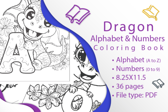 Dragon Alphabet Numbers Coloring Book: A Fun Educational Tool for Young Learners