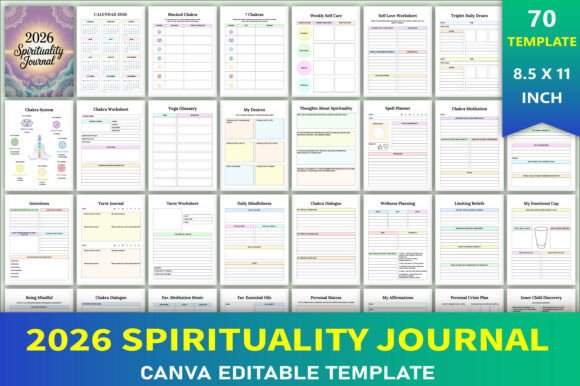 Editable 2026 Spirituality Journal: A Tool for Personal Growth and Mindful Living