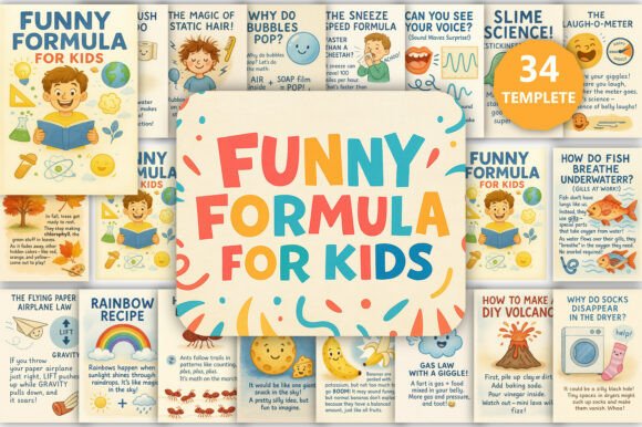 Fun with Words: Exploring Funny Formula for Kids Canva KDP