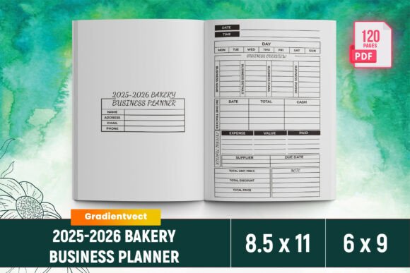 KDP 2025-2026 Bakery Business Planner
