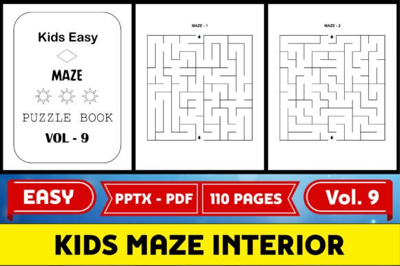 Kids Maze Puzzle Interior KDP - Vol 9: A Practical Resource for Educational and Creative Use