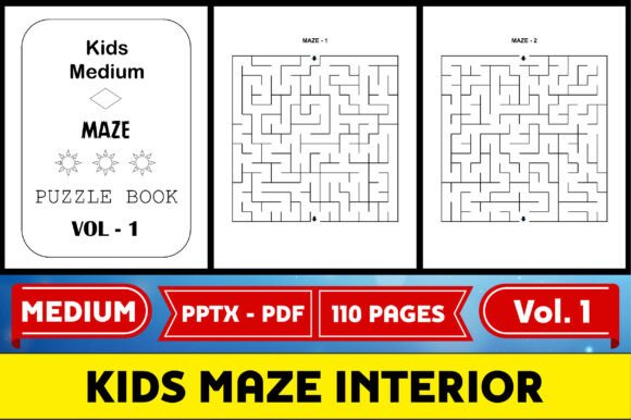 Kids Medium Maze Puzzle Interior – A Versatile Resource for Creative Projects