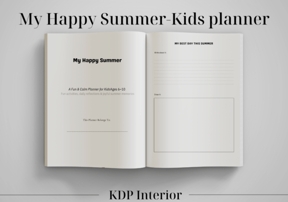 My Happy Summer KDP Kids Planner