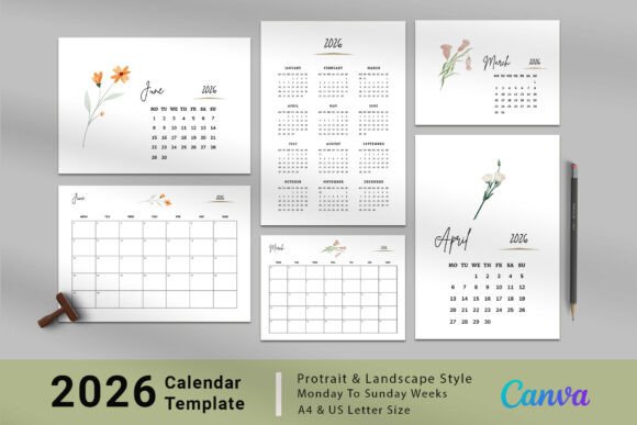 Printable Calendar Template 2026: A Clean and Practical Tool for Organized Living