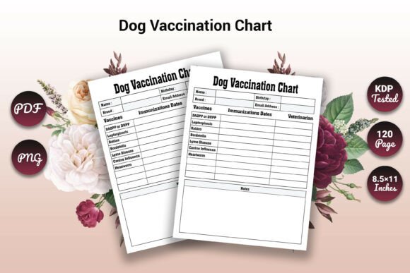 Printable Dog Vaccination Chart KDP